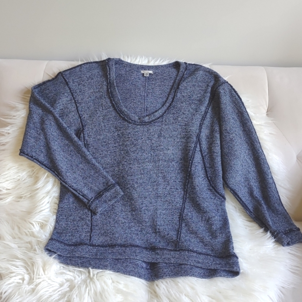 Urban Outfitters Ecote Freshman Dolman Tunic Top Blue Oversized Sweatshirt M